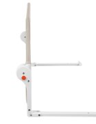 KikkaBoo Bariera de protectie pentru pat copii I am Safe Beige 120 cmfixare stabilarabatabilapotrivita pentru saltele de la 12-20 cmcolturi rotunjitematerial textil de inalta calitate