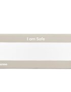 KikkaBoo Bariera de protectie pentru pat copii I am Safe Beige 120 cmfixare stabilarabatabilapotrivita pentru saltele de la 12-20 cmcolturi rotunjitematerial textil de inalta calitate