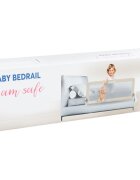 KikkaBoo Bariera de protectie pentru pat copii I am Safe Grey 102 cmrabatabila pentru a permite urcarea sau coborarea copiluluicompatibila cu saltele cu grosime 12-20 cm