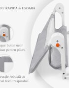 KikkaBoo Bariera de protectie pentru pat copii I am Safe Grey 150 cm fixare stabila rabatabila potrivita pentru saltele de la 12-20 cmcolturi rotunjitematerial textil de inalta calitate