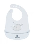 KikkaBoo Baveta din silicon cu buzunar Savanna Blue