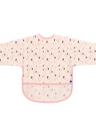 KikkaBoo Baveta impermeabila cu maneci si buzunar Arty Pink Pattern