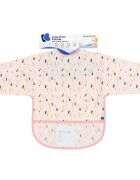 KikkaBoo Baveta impermeabila cu maneci si buzunar Arty Pink Pattern