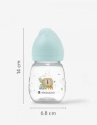 KikkaBoo Biberon Savanna Pink 180ml cu gat larg si tetina anti-colici din siliconfara bparecomandat de la nastere