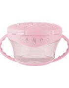 KikkaBoo Bol cu manere pentru copii Snack-me-up Pinkcapac moale si flexibil cu orificu usor de accesatideal pentru gustari