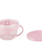 KikkaBoo Bol cu manere pentru copii Snack-me-up Pinkcapac moale si flexibil cu orificu usor de accesatideal pentru gustari