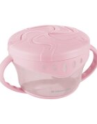 KikkaBoo Bol cu manere pentru copii Snack-me-up Pinkcapac moale si flexibil cu orificu usor de accesatideal pentru gustari