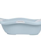 KikkaBoo Cadita copii cu termometru digital si reductor anatomic detasabil Lavera Bluerealizata din plastic rezistent cu margini rotunijitefara BPAmanere pentru mutare usoarasuport sapun si recipient clatire inclus
