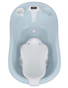 KikkaBoo Cadita copii cu termometru digital si reductor anatomic detasabil Lavera Bluerealizata din plastic rezistent cu margini rotunijitefara BPAmanere pentru mutare usoarasuport sapun si recipient clatire inclus