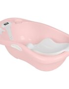 KikkaBoo Cadita copii cu termometru digital si reductor anatomic detasabil Lavera Pinkrealizata din plastic rezistent cu margini rotunijitefara BPAmanere pentru mutare usoarasuport sapun si recipient clatire inclus