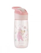 KikkaBoo Cana cu duza din silicon 450ml Music Fest Pink