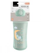KikkaBoo Cana cu pai din silicon 220ml Moony me Mint