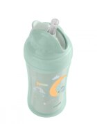 KikkaBoo Cana cu pai din silicon 220ml Moony me Mint