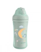 KikkaBoo Cana cu pai din silicon 220ml Moony me Mint