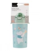 KikkaBoo Cana cu pai din silicon si curea 450ml Music Fest Mint