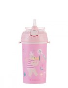 KikkaBoo Cana cu pai din silicon si curea 450ml Music Fest Pink