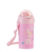 KikkaBoo Cana cu pai din silicon si curea 450ml Music Fest Pink