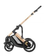 KikkaBoo Carucior copii transformabil 3in1 Darling Black 2024reversibilcadru din aluminiuroti cu suspensiimaner parinte reglabilscaun auto i-Sizegeantasuport paharhusa picioareplasa insecte