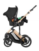 KikkaBoo Carucior copii transformabil 3in1 Darling Black 2024reversibilcadru din aluminiuroti cu suspensiimaner parinte reglabilscaun auto i-Sizegeantasuport paharhusa picioareplasa insecte