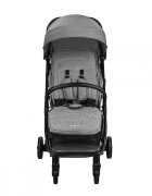 KikkaBoo Carucior pentru copii Lauren Gri inchis 0-4 ani cu pozitie de somn greutate admisa 22kg pliere compacta automata One Touch spatar reglabil baldachin cu fereastra cadru usor din aluminiu 7.4kg