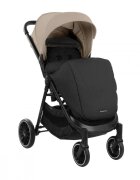 KikkaBoo Carucior pentru copii Sarah Beige 2023 0-48luni pana la 22kg cu suspensiispatar reglabil cu pozitie somnManer din piele ecologicatavitahusa de ploaiehusa picioare si suport pahar incluse