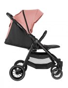 KikkaBoo Carucior pentru copii Sarah Pink 2023 0-48luni pana la 22kg cu suspensiispatar reglabil cu pozitie somnManer din piele ecologicatavitahusa de ploaiehusa picioare si suport pahar incluse