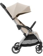 KikkaBoo Carucior sport autofold Eden Beigecadru din aluminiu cu vopsea cromatasistem automat de pliere compactaroti pivotante cu suspensiispatar si suport picioare reglabilecapotinarecomandat de la nastere pana la 22kg