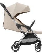 KikkaBoo Carucior sport autofold Eden Beigecadru din aluminiu cu vopsea cromatasistem automat de pliere compactaroti pivotante cu suspensiispatar si suport picioare reglabilecapotinarecomandat de la nastere pana la 22kg