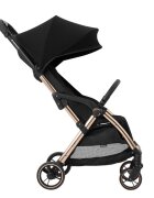 KikkaBoo Carucior sport autofold Eden Blackcadru din aluminiu cu vopsea cromatasistem automat de pliere compactaroti pivotante cu suspensiispatar si suport picioare reglabilecapotinarecomandat de la nastere pana la 22kg