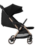 KikkaBoo Carucior sport autofold Eden Blackcadru din aluminiu cu vopsea cromatasistem automat de pliere compactaroti pivotante cu suspensiispatar si suport picioare reglabilecapotinarecomandat de la nastere pana la 22kg
