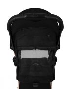 KikkaBoo Carucior sport autofold Eden Blackcadru din aluminiu cu vopsea cromatasistem automat de pliere compactaroti pivotante cu suspensiispatar si suport picioare reglabilecapotinarecomandat de la nastere pana la 22kg