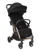 KikkaBoo Carucior sport autofold Eden Blackcadru din aluminiu cu vopsea cromatasistem automat de pliere compactaroti pivotante cu suspensiispatar si suport picioare reglabilecapotinarecomandat de la nastere pana la 22kg