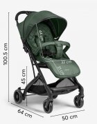 KikkaBoo Carucior sport Miley Black pana la 22kgPliere compacta cu sistem trollerCadru aluminiuSuspensiiBaldachin cu extensie protectie UPF50+Spatar reglabil cu pozitie de somnMaterial impermeabilHusa picioare