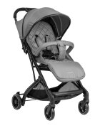 KikkaBoo Carucior sport Miley LightGrey pana la 22kgPliere compacta cu sistem trollerCadru aluminiuSuspensiiBaldachin cu extensie protectie UPF50+Spatar reglabil cu pozitie de somnMaterial impermeabilHusa picioare