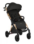 KikkaBoo Carucior sport pana la 22kg 0-48 lunicadru din aluminiu cu pliere compactapozitie de somnCompatibil avionhusa ploaiesuport pahar si geanta transport incluse Cloe Black 2024