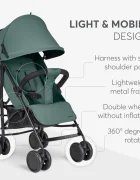 KikkaBoo Carucior sport pentru copii Beetle 2 Green cu spatar reglabilbara de protectie detasabilapliere tip umbrelcopertina reglabilaroti pivotante detasabilepana la 22kg