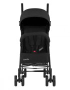 KikkaBoo Carucior sport pentru copii Beetle Black cu Spatar reglabilBara de protectie detasabilaPliere tip umbrela si greutate redusa Copertina reglabila cu plasa de ventilatieRoti pivotante detasabilePana la 22kg