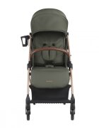 KikkaBoo Carucior sport pentru copii Joy Army greenCadru din aluminiuSistem automat de pliere One TouchRoti pivotante cu suspensiiSpatar si suport picioare reglabileCapotinarecomandat de la nastere pana la 22kg