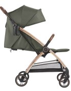 KikkaBoo Carucior sport pentru copii Joy Army greenCadru din aluminiuSistem automat de pliere One TouchRoti pivotante cu suspensiiSpatar si suport picioare reglabileCapotinarecomandat de la nastere pana la 22kg