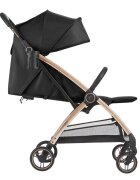 KikkaBoo Carucior sport pentru copii Joy BlackCadru din aluminiuSistem automat de pliere One TouchRoti pivotante cu suspensiiSpatar si suport picioare reglabileCapotinarecomandat de la nastere pana la 22kg