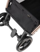 KikkaBoo Carucior sport pentru copii Joy BlackCadru din aluminiuSistem automat de pliere One TouchRoti pivotante cu suspensiiSpatar si suport picioare reglabileCapotinarecomandat de la nastere pana la 22kg