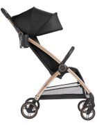 KikkaBoo Carucior sport pentru copii Joy BlackCadru din aluminiuSistem automat de pliere One TouchRoti pivotante cu suspensiiSpatar si suport picioare reglabileCapotinarecomandat de la nastere pana la 22kg