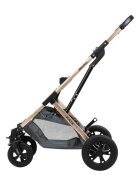 KikkaBoo Carucior transformabil 3 in 1 cu sezut reversibilcadru din aluminiususpensiicopertina XXLgeanta mamicisuport pahar si husa pentru picioare incluse Kaia Light Grey