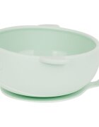 KikkaBoo Castron din silicon cu ventuza Whale Mint