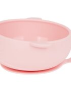 KikkaBoo Castron din silicon cu ventuza Whale Pink