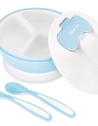 KikkaBoo Castron multifunctional cu ventuza si tacamuri incluse 4in1 Bowl Blue