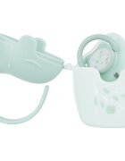 KikkaBoo Cutie pentru suzete Elephant Mint cu sistem de agatare caruciorscaun autopatutfara bpacapacitate 2 suzete