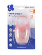 KikkaBoo Cutie pentru suzete Elephant Pink cu sistem de agatare caruciorscaun autopatutfara bpacapacitate 2 suzete