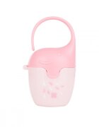 KikkaBoo Cutie pentru suzete Elephant Pink cu sistem de agatare caruciorscaun autopatutfara bpacapacitate 2 suzete