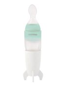 KikkaBoo Dispozitiv de hranire din silicon Rocket Mint 90ml cu gradatiecapacideal pentru calatoriisuport pentru pozitie verticala